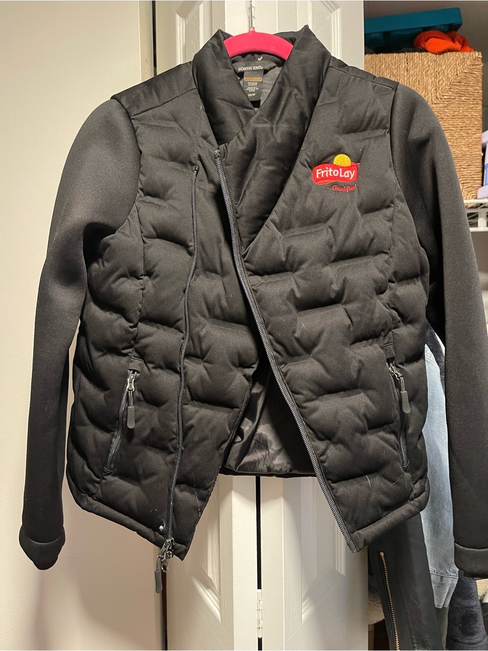 Frito-Lay Branded Black Quilted Jacket
